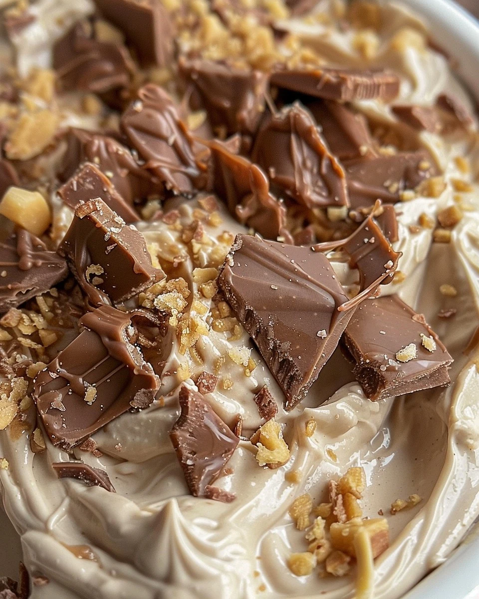 Irresistible Peanut Butter Butterfinger Dip Recipe finished dish