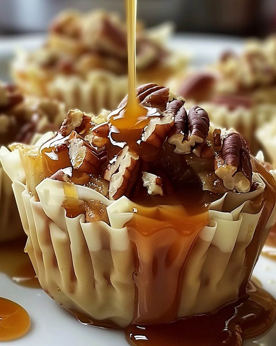 Irresistible Pecan Caramel Baklava Cups Recipe