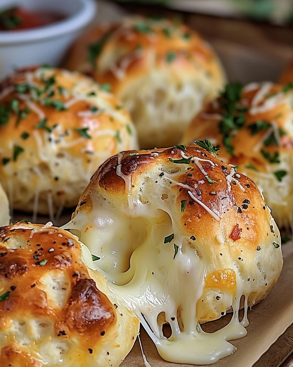 Irresistible Pillsbury Biscuit Garlic Butter Cheese Bombs finished dish