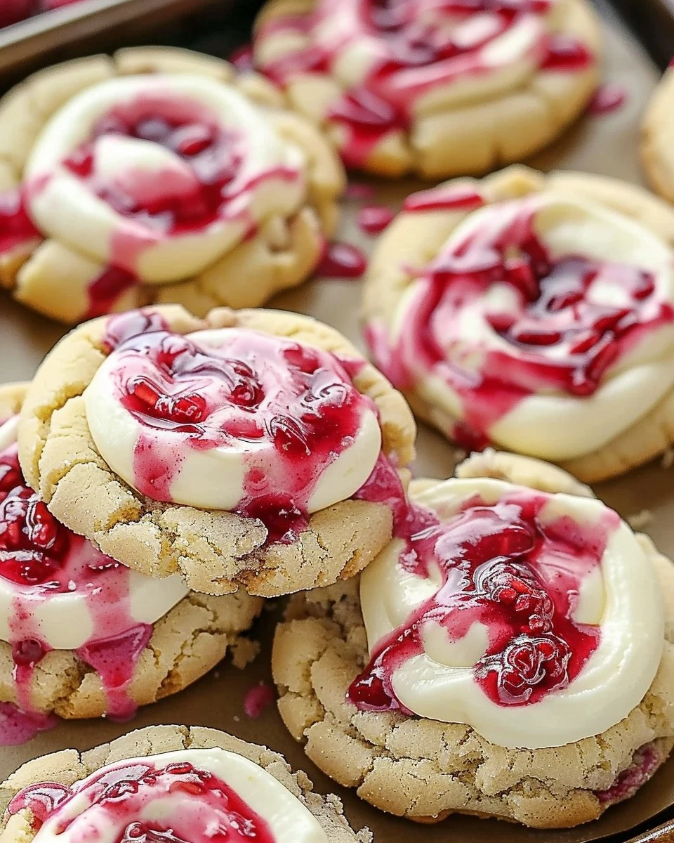 Irresistible Raspberry Cheesecake Cookies Recipe finished dish