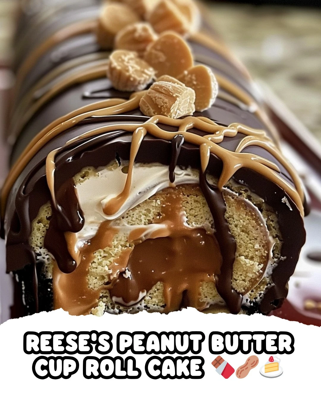 Irresistible Reese’s Peanut Butter Cup Roll Cake Recipe