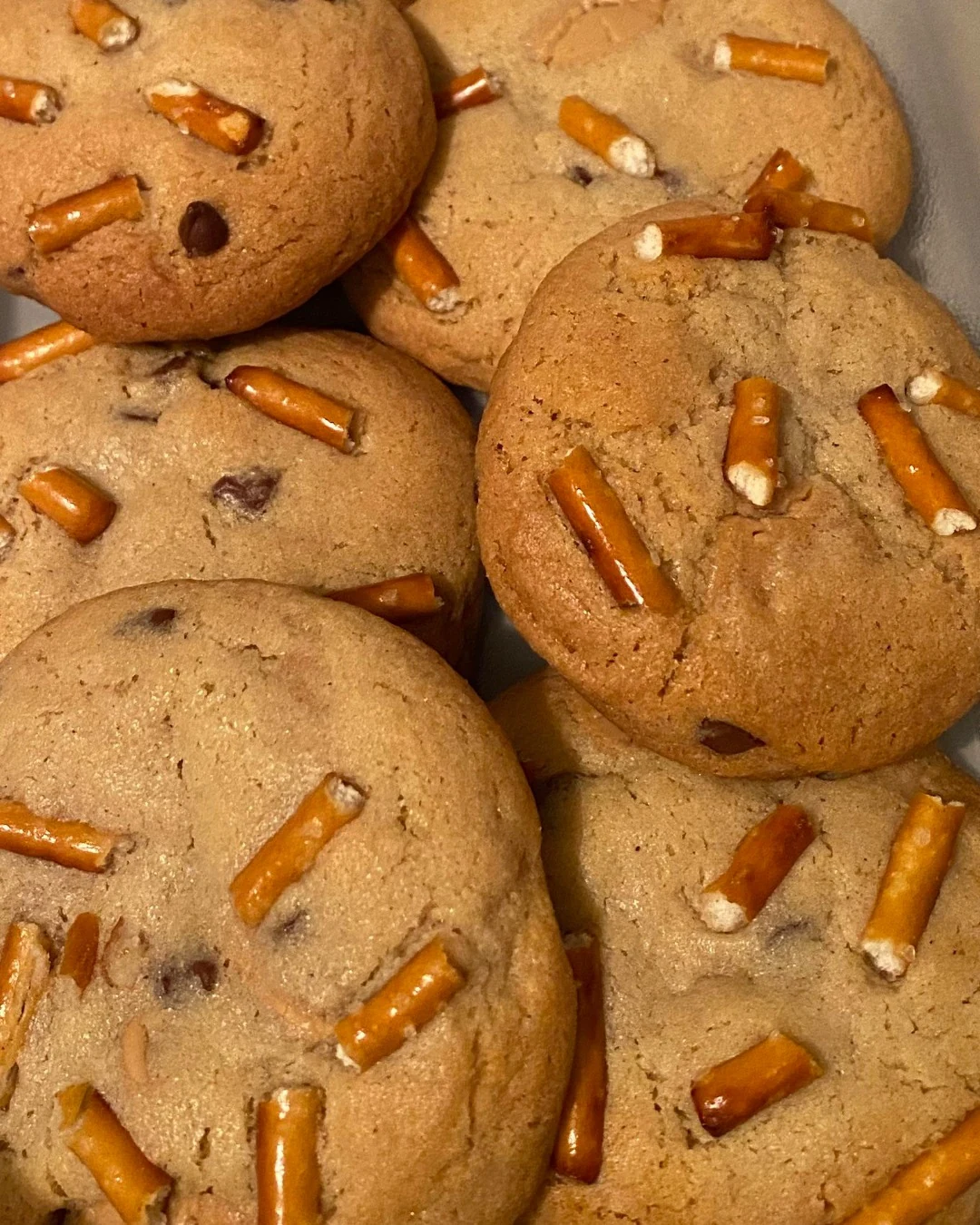 Irresistible Sea Salt Butterscotch Pretzel Cookies Recipe finished dish
