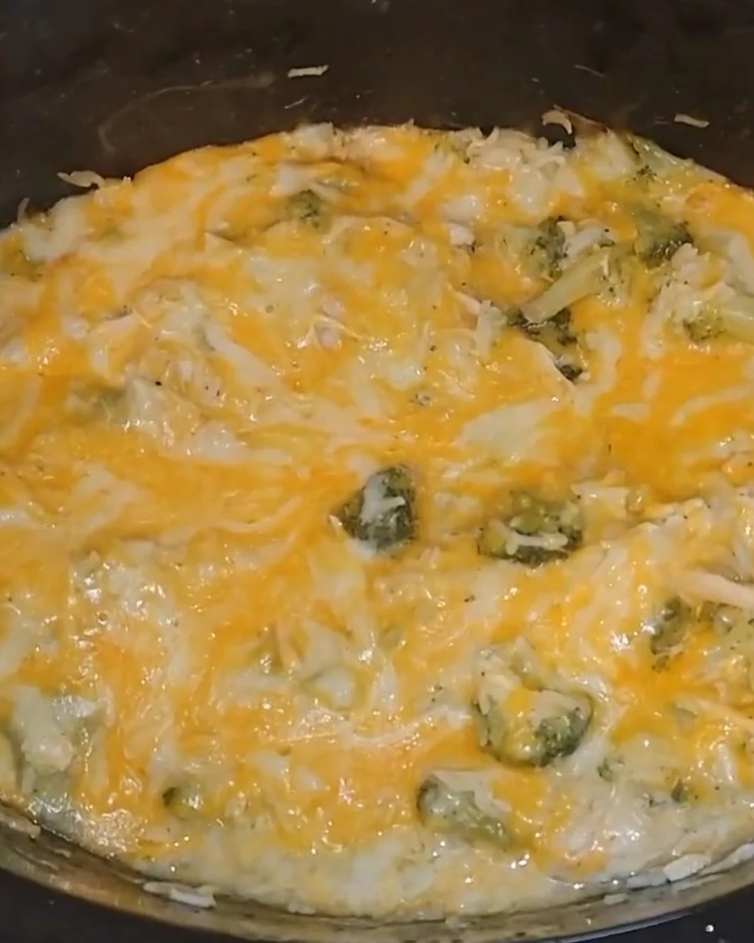 Irresistible Slow Cooker Cheesy Chicken Broccoli Casserole finished dish