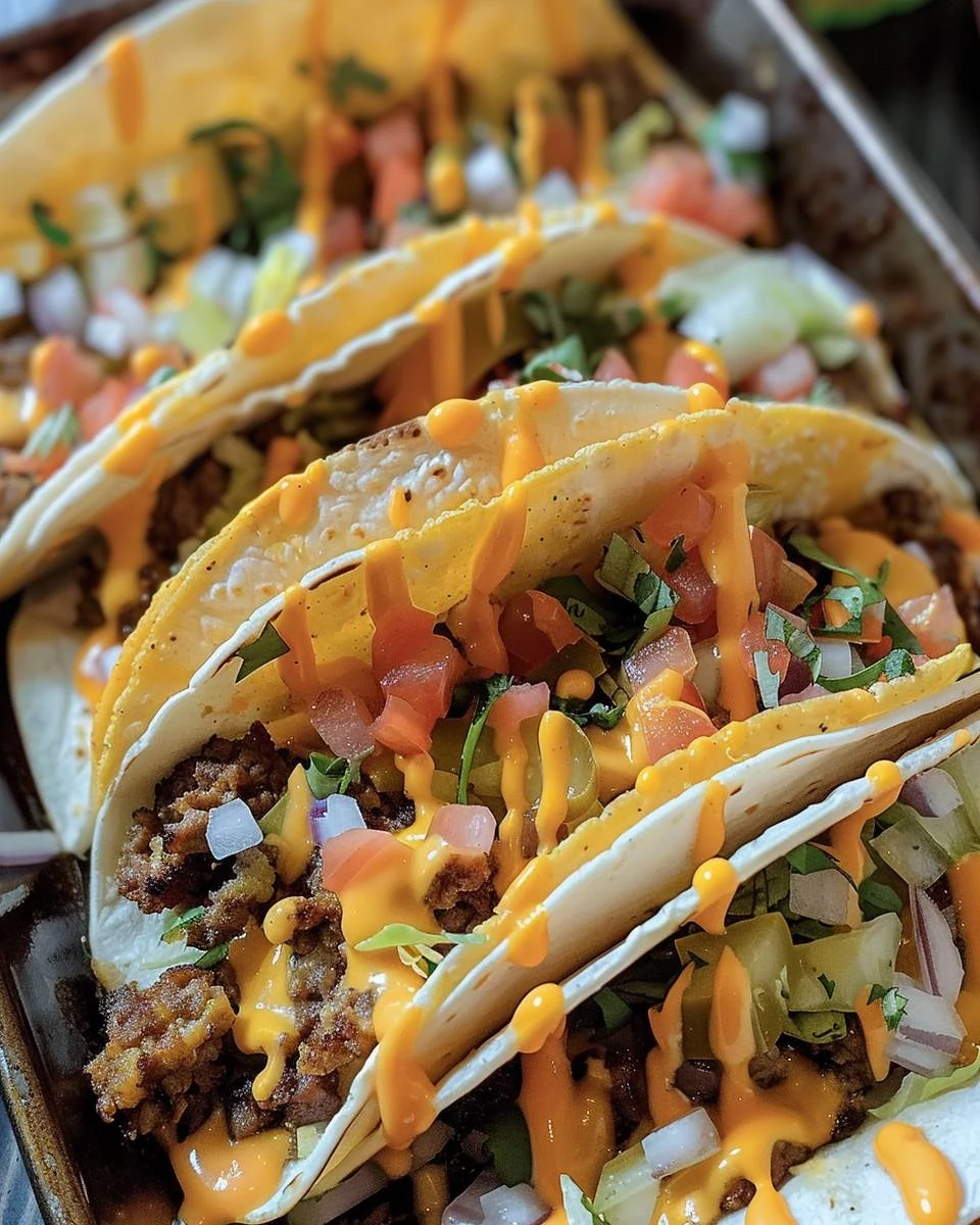 Irresistible Smashed Cheeseburger Tacos Recipe finished dish