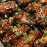 Irresistible Sticky Blackberry Honey Hot Wings Recipe finished dish