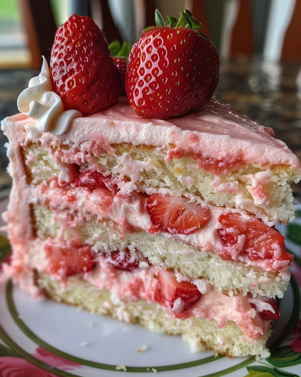 Irresistible Strawberry Dream Cake Recipe to Try finished dish