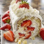 Irresistible Strawberry Shortcake Cake Roll Recipe finished dish