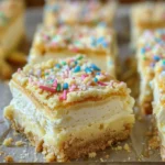 Irresistible Sugar Cookie Cheesecake Bars Recipe finished dish