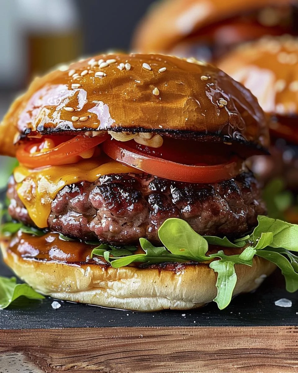 Juicy Air-Fryer Smash Burgers in Minutes finished dish