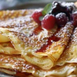 Light and Fluffy Swedish Pancakes Recipe finished dish