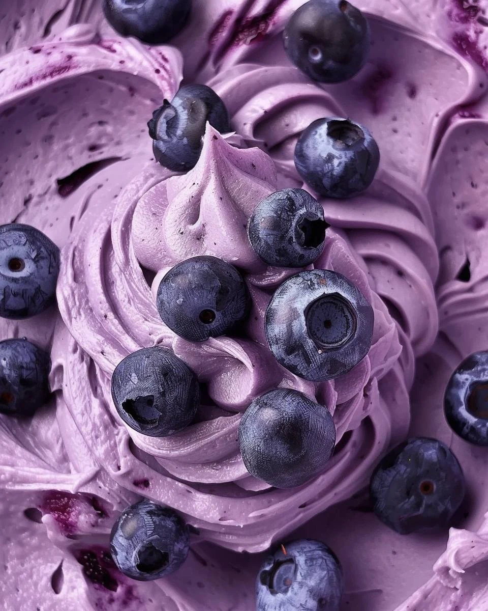 Luscious Blueberry Cream Cheese Frosting Recipe finished dish