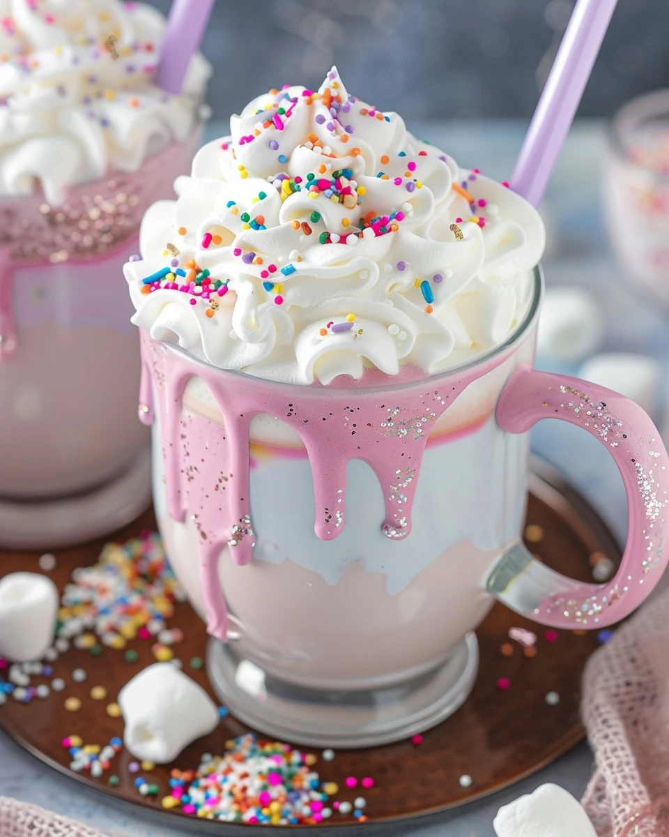 Magical Unicorn Hot Chocolate Recipe to Delight You finished dish