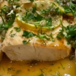 Mahi Mahi with Lemon Garlic Cream Sauce Recipe finished dish