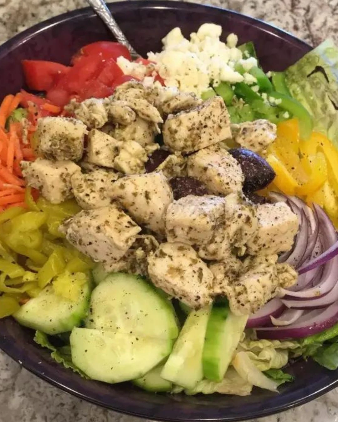 Mediterranean Delight Tzatziki Chicken Salad Recipe finished dish