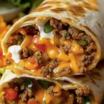 Mouthwatering Nacho Cheese Beef Wrap - OMG DONT LOSE THIS finished dish