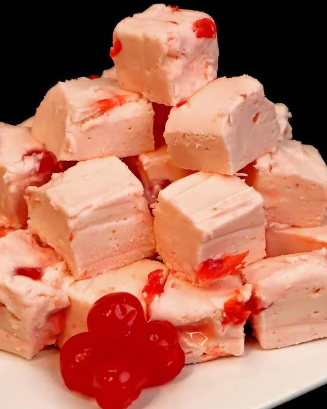 No-Bake Cherry Fudge: A Quick and Tasty Delight finished dish