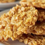 No-Bake Peanut Butter Cornflake Cookies Recipe finished dish
