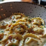 Olive Garden Ravioli Carbonara Copycat Recipe Made Easy finished dish