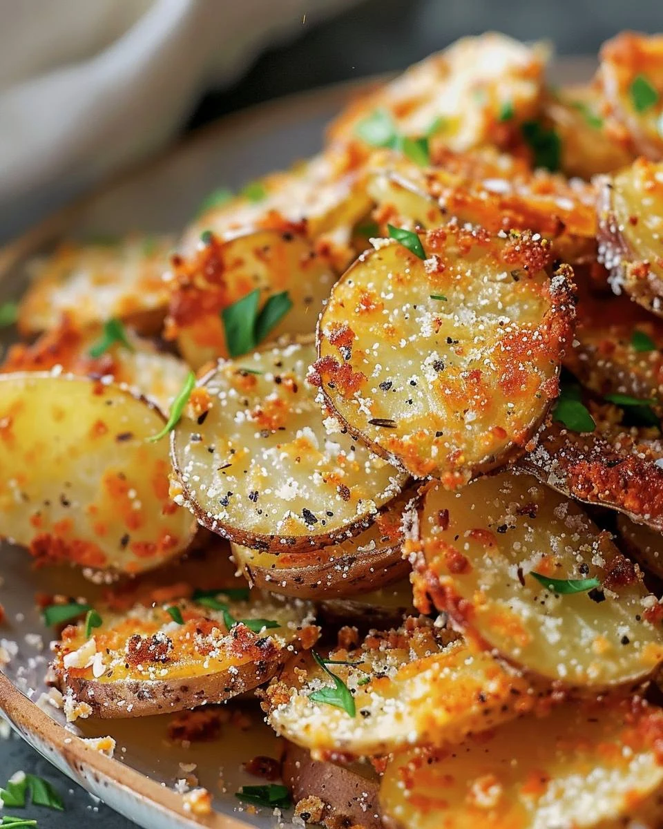 Perfect CRISPY CRUNCHY PARMESAN POTATOES Recipe finished dish