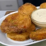 Perfect Crispy Southern Fried Green Tomatoes Recipe finished dish