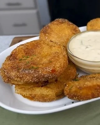 Perfect Crispy Southern Fried Green Tomatoes Recipe finished dish