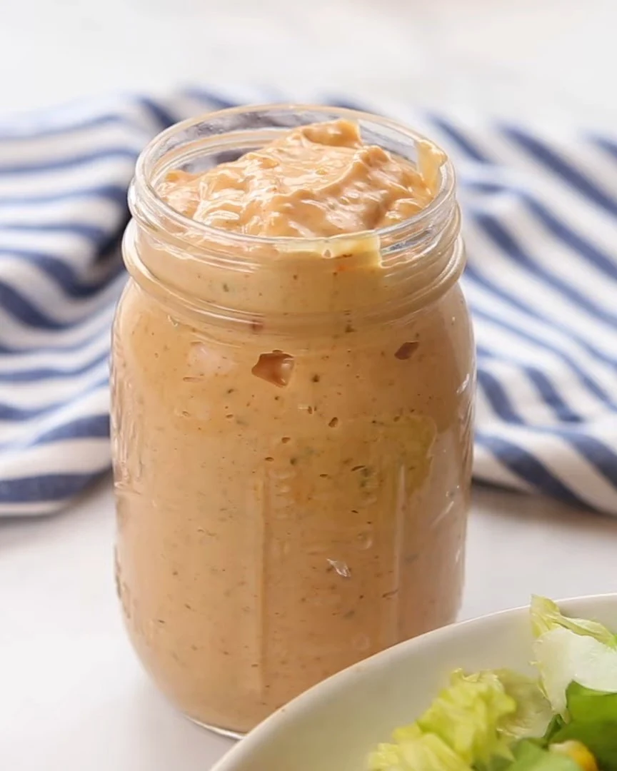Perfect Homemade Thousand Island Dressing Recipe finished dish