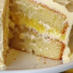 Perfect Lemon Cake with Lemon Filling and Frosting finished dish
