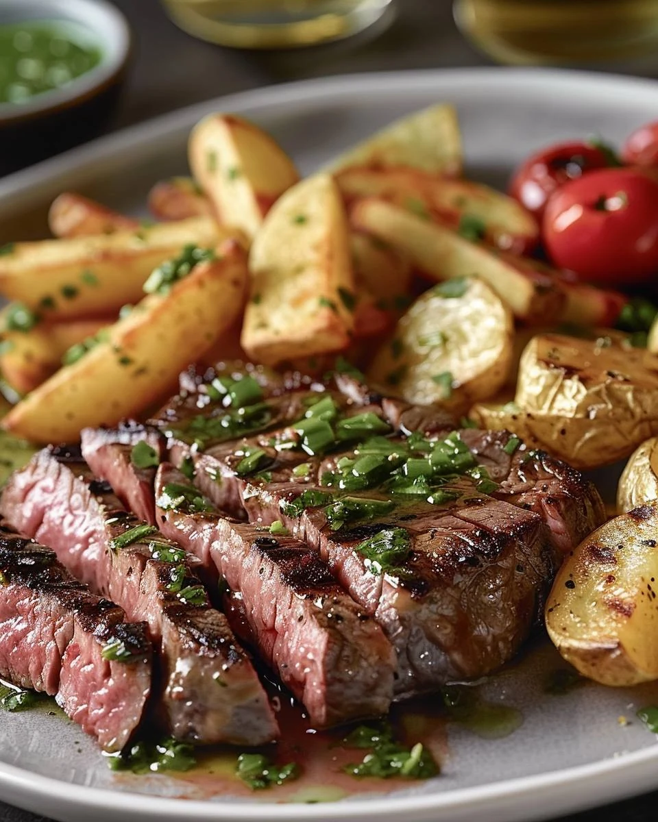 Perfect Steak Chips for One: A Solo Gourmet Experience finished dish