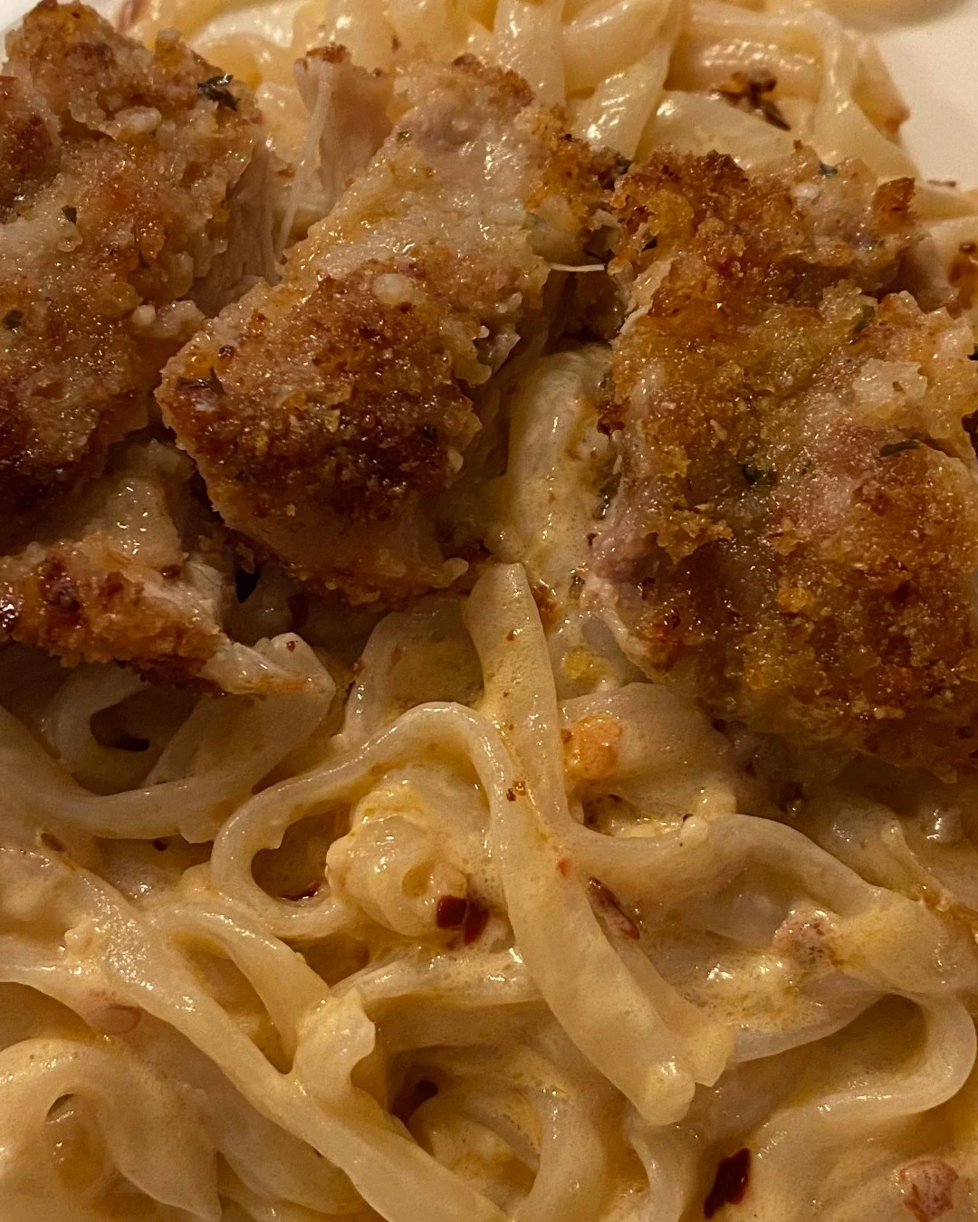Quick and Delicious Air Fryer Parmesan Crusted Chicken finished dish