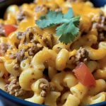 Quick and Delicious Easy Creamy Taco Mac Recipe finished dish