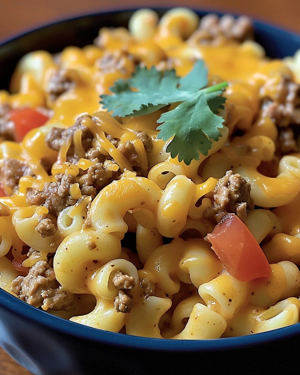 Quick and Delicious Easy Creamy Taco Mac Recipe finished dish