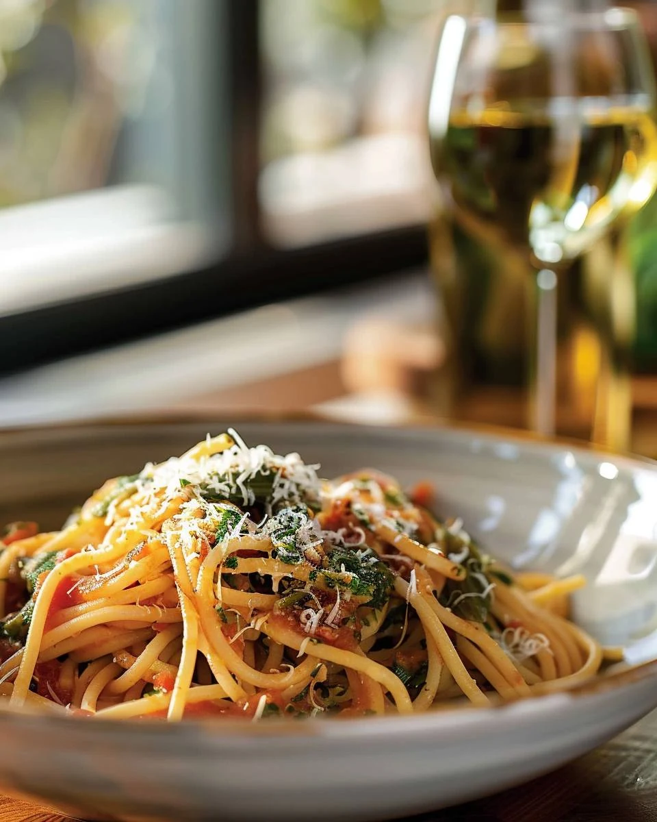 Quick and Delicious Greek Spaghetti Recipe finished dish