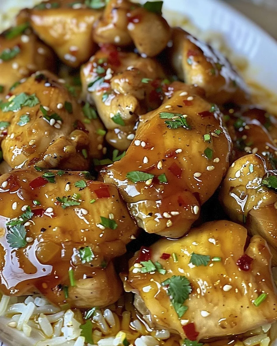 Quick and Delicious Honey Garlic Chicken Recipe finished dish