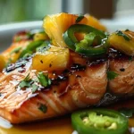 Quick and Delicious Honey Pineapple Jalapeño Salmon Recipe finished dish