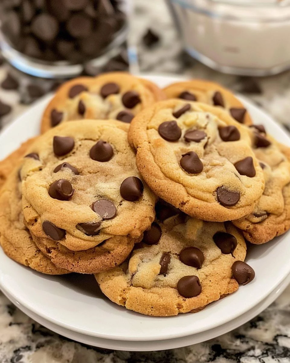 Quick and Easy Air Fryer Chocolate Chip Cookies finished dish