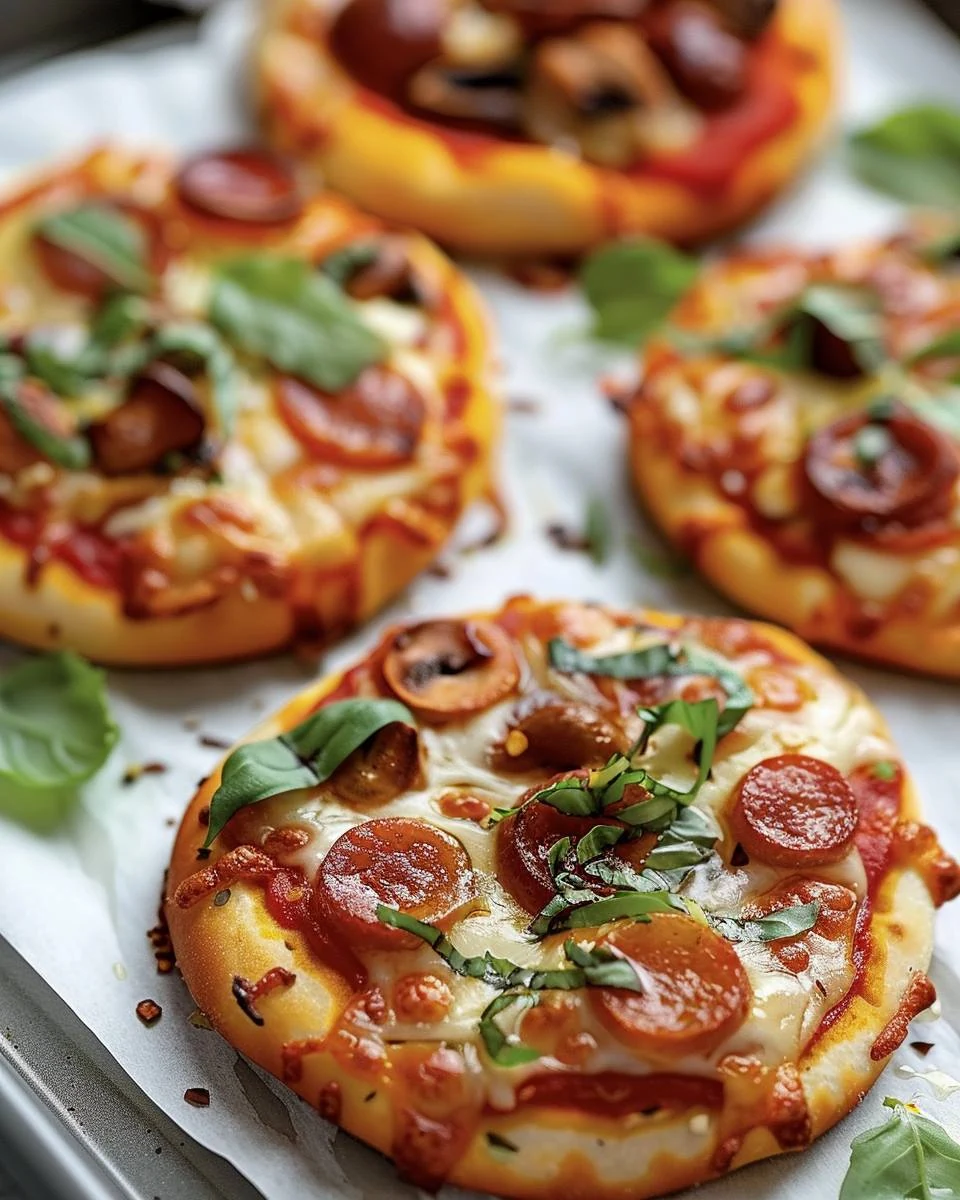 Quick and Easy AIR FRYER MINI PIZZAS Recipe finished dish
