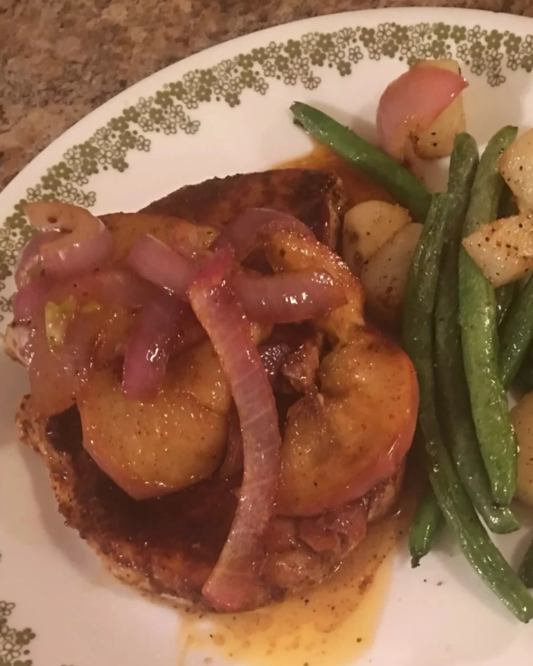 Quick and Easy Brown Sugar-Pineapple Pork Chops Recipe finished dish
