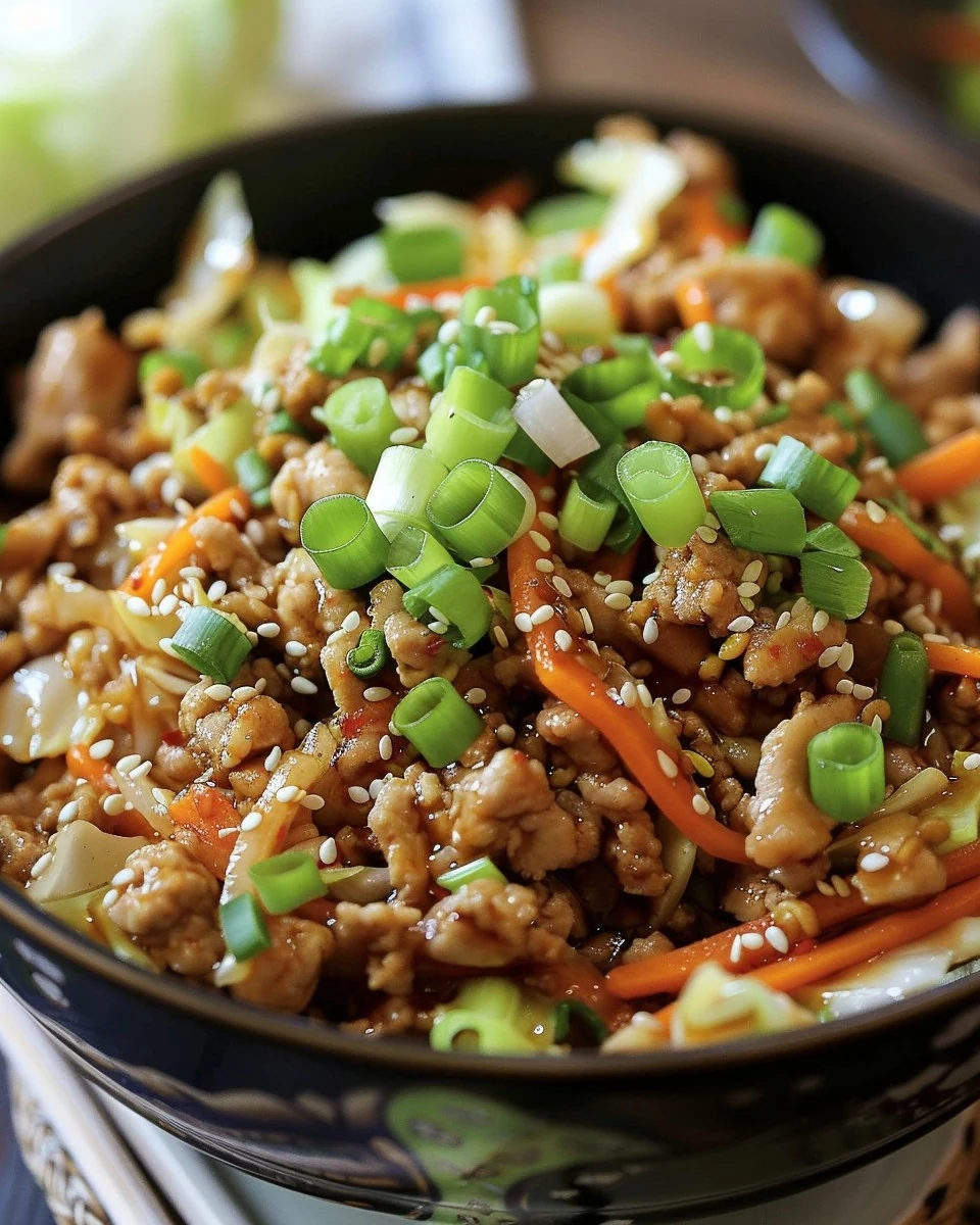 Quick and Easy Egg Roll in a Bowl Recipe finished dish