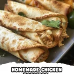 Quick and Easy Homemade Chicken Taquitos Recipe finished dish