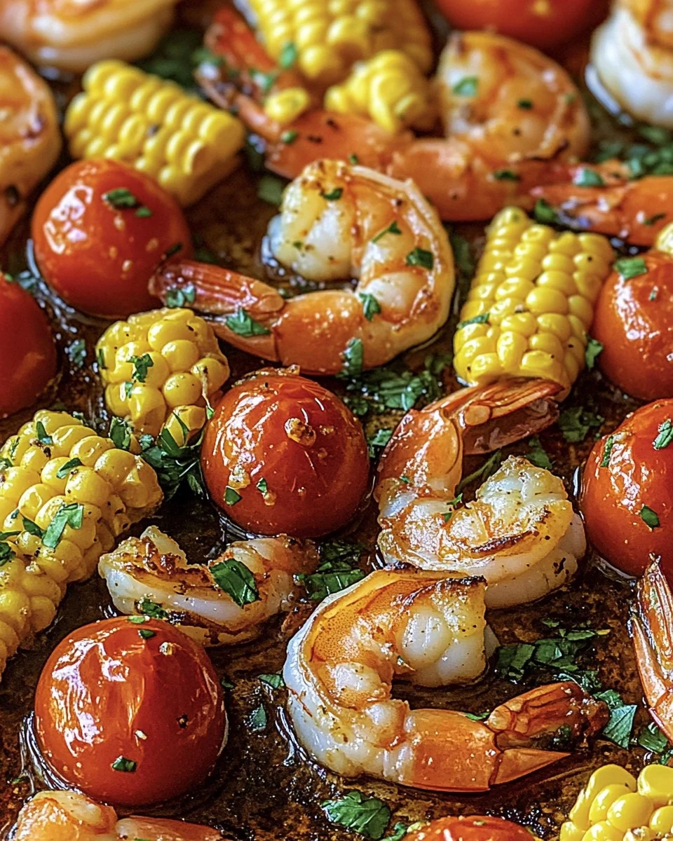 Quick and Easy Sheet Pan Shrimp with Corn and Tomatoes