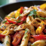 Quick and Flavorful Fajita-Style Pasta Recipe finished dish