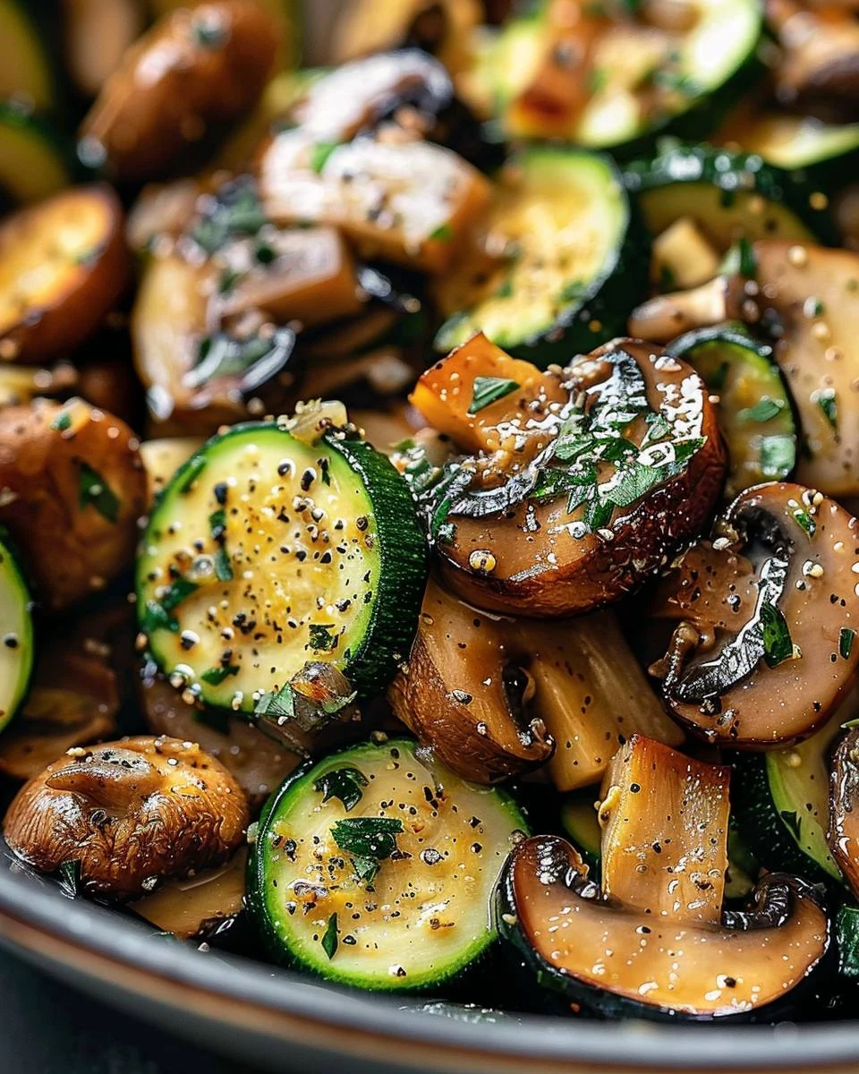 Quick and Flavorful Skillet Zucchini and Mushrooms Recipe finished dish