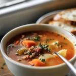 Quick and Hearty Busy Day Soup Recipe for Dinner finished dish