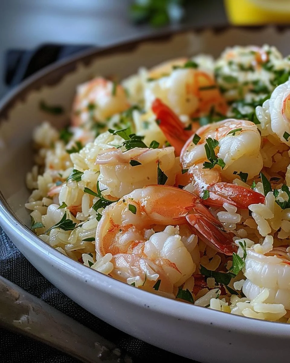Quick and Tasty Garlic Prawn Rice Recipe finished dish