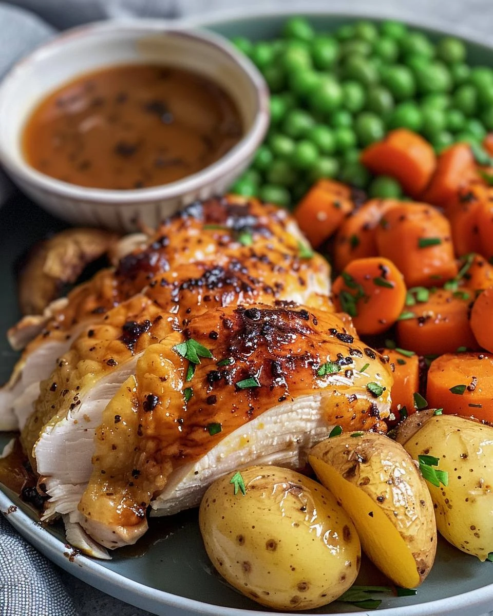 Quick & Delicious Air Fryer Roast Dinner Recipe finished dish