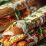 Quick & Easy Chicken Parm Sub Sandwiches Recipe finished dish