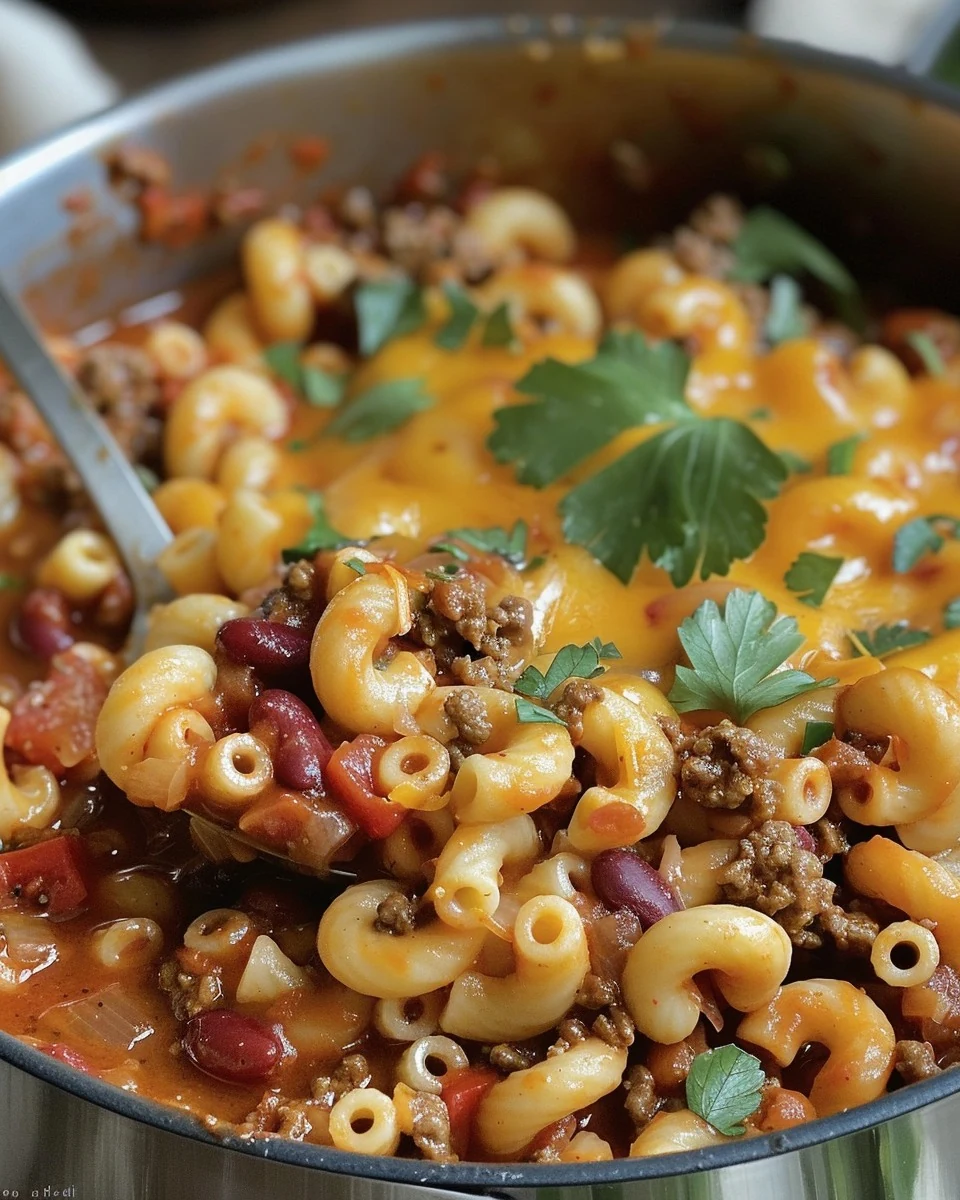 Quick One Pot Chili Mac and Cheese Recipe