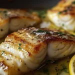 Quick Pan-Fried Fish with Lemon Butter Sauce Recipe finished dish