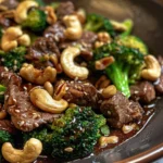 Quick Stir-fried Beef with Cashews and Broccoli Recipe finished dish