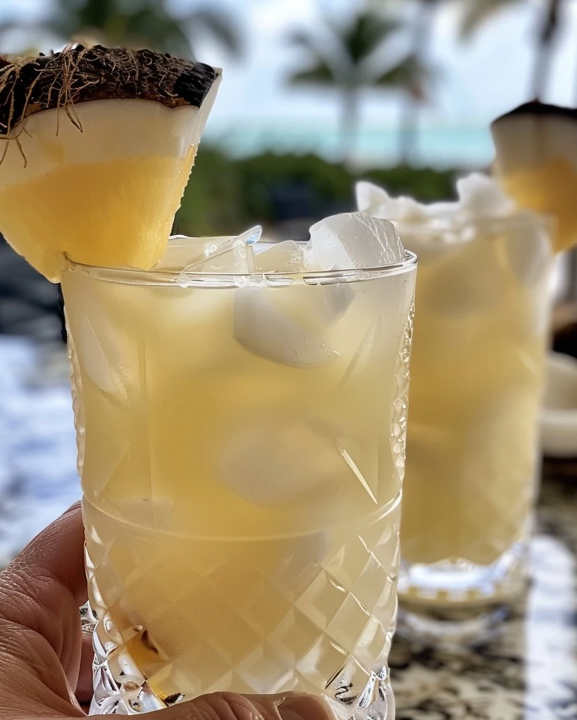 Refreshing Coconut Rum Breeze Cocktail Recipe finished dish